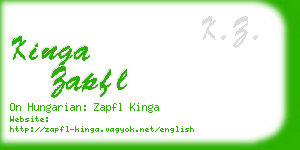 kinga zapfl business card